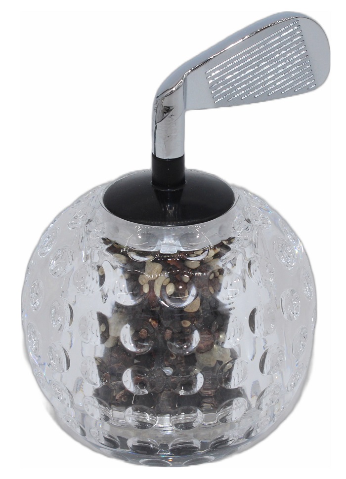 Pfeffermühle Golfball Acryl/Edelstahl 11cm