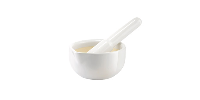 Mörser Porzellan 11cm Weiss